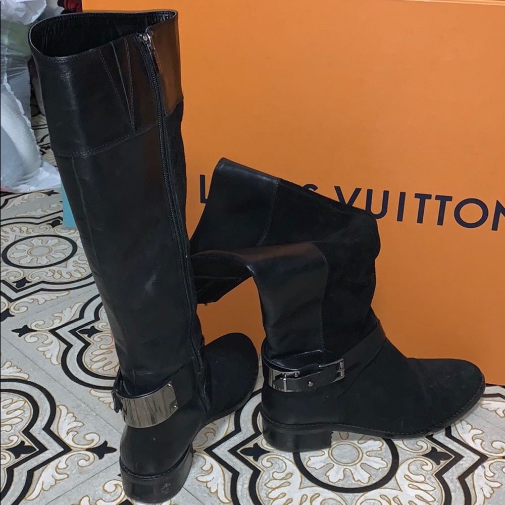 Vince Camuto Black leather knee high boots